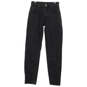 Levi's Vintage 950 Jeans Size 7 Washed Black Relaxed Fit Tapered Leg Made in USA
